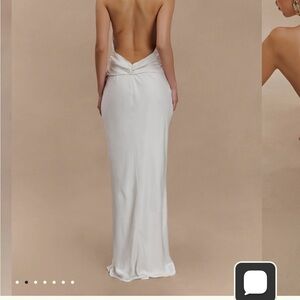 Meshki Ivory Backless Gown